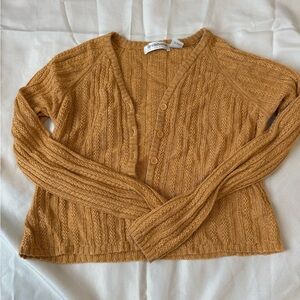 Liz Claiborne Brown Cable Knit Cardigan